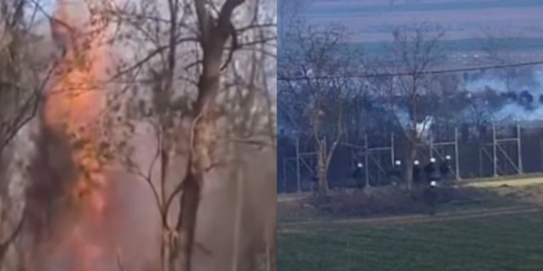 Εβρος: Μετανάστες έβαλαν φωτιά σε δέντρο για να το ρίξουν στον φράχτη [βίντεο]  